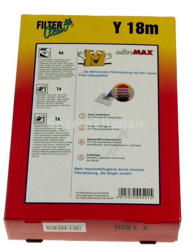 Filterclean Vacuum Cleaner Bags - Y18m Fl0034-k Non Woven Paper Dust Bags X4