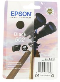 Epson Cartridge - 502 C13t02v14010 Ink Cartridge Black 4 6ml