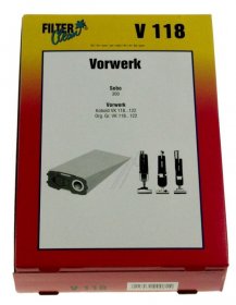 Filterclean Vacuum Cleaner Bags - V118 Paper Dust Bag X5