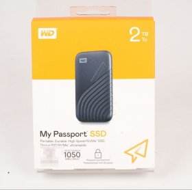 Western Digital External Ssd Hard Drive - Wd My Passport Ssd 2tb Space Gray Cross Compatible Usb 3.2 Gen-2 And Usb-c 1050mb-s Read 1000mb-s Write Pc & Mac Compati