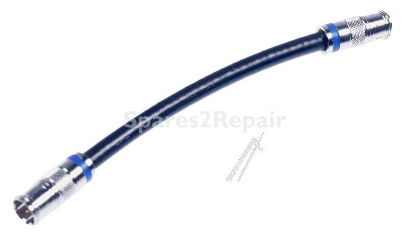 Fuba Black Sat Connecting Cable - Ovz 915 F-patchkabel Schraubbar 120db, 0,15m, Schwarz, F-kompressions Quick-stecker