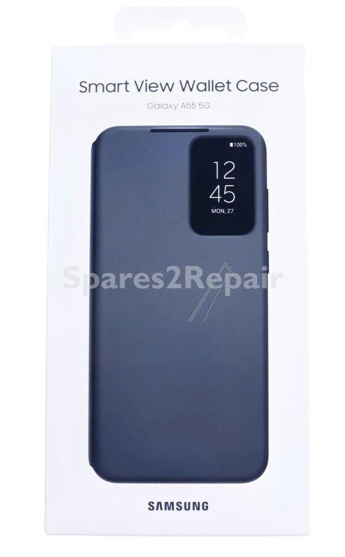 Samsung Leather Bag Gsm - Ef-za556cbegww Samsung Smart View Wallet Case For Galaxy A55 Black