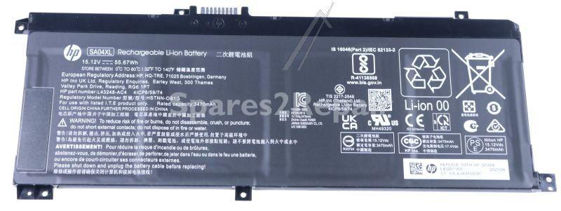 Hewlett Packard Laptop Battery - Sa04xl L43248-ac4 Battery 55 67wh