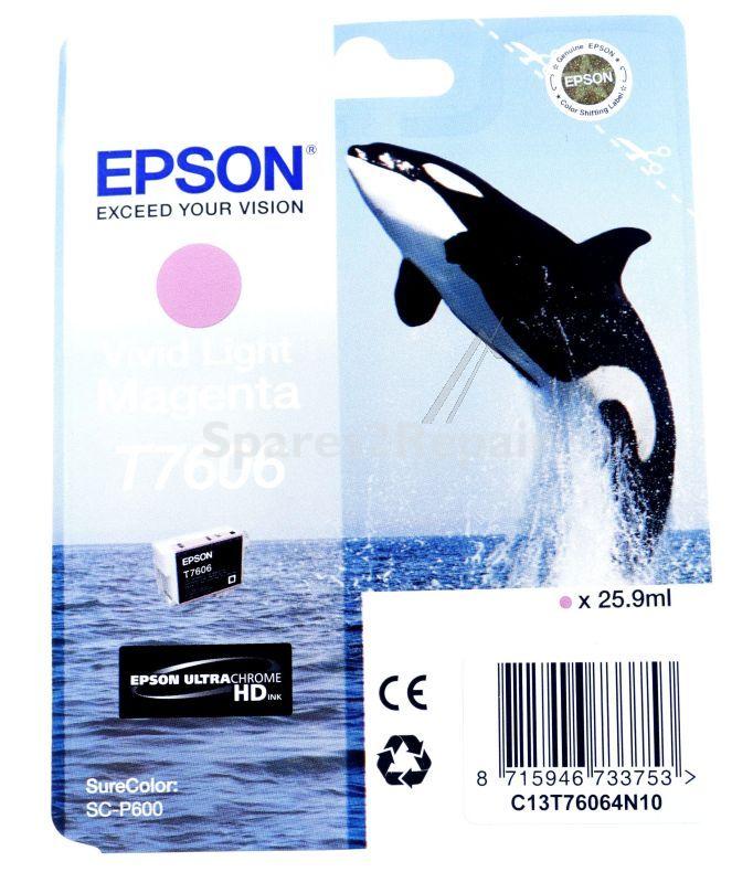 Epson Cartridge - T7606 C13t76064n10 Ink Cartridge Light Magenta 25 9ml