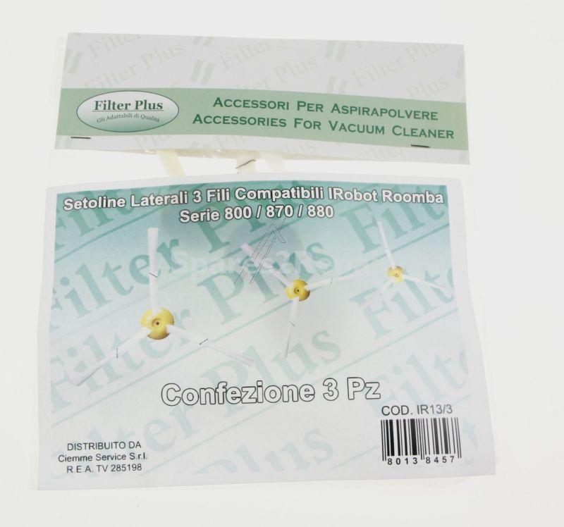 Eurofilter Vacuum Cleaner Nozzle - Ir13 3-armed Side Brush 3pcs Alternative For Roomba 8xx-9xx