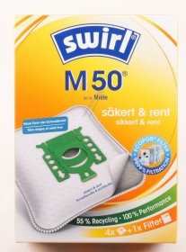 Melitta Vacuum Cleaner Bags - M50 - 99757 6787233 Microfibre Vacuum Dust Bag Mp Airspace Green Line 4 Pcs