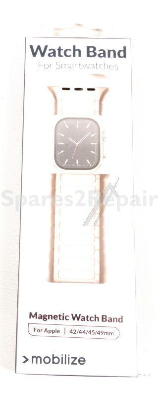 Mobilize Wristbands For Smartwatch - 81670 Mobilize Silicone Watch Strap Magnetic For Apple 42-44-45-49mm Starlight