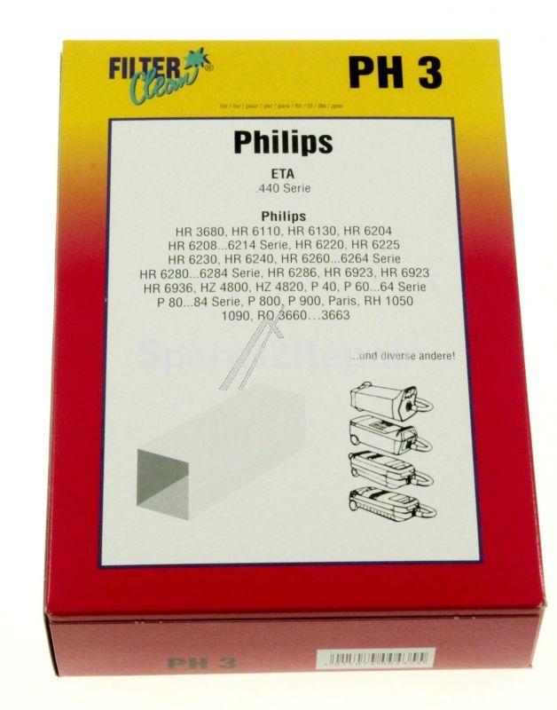 Filterclean Vacuum Cleaner Bags - Ph3 000073-k Paper Dust Bag X10