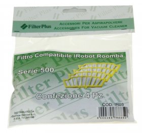 Filter Plus Vacuum Cleaner Filter - Ir03 Set Of Filters X 4 For Roomba Series 500