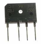Diodes Incorporated Bridge Rectifier - Gbj2506-f Diode -rohs-conform-