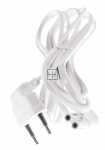 Compatible Euro Power Supply Cable - Euro Power Cable Angled White 3 0m