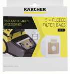 Karcher Vacuum Cleaner Bags - 2 863-236 0 Fleece Filter Bags Set 5pcs