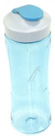 Domo Mixer / Blender Bowl - Beker Met Drinktuit 600ml Blauw