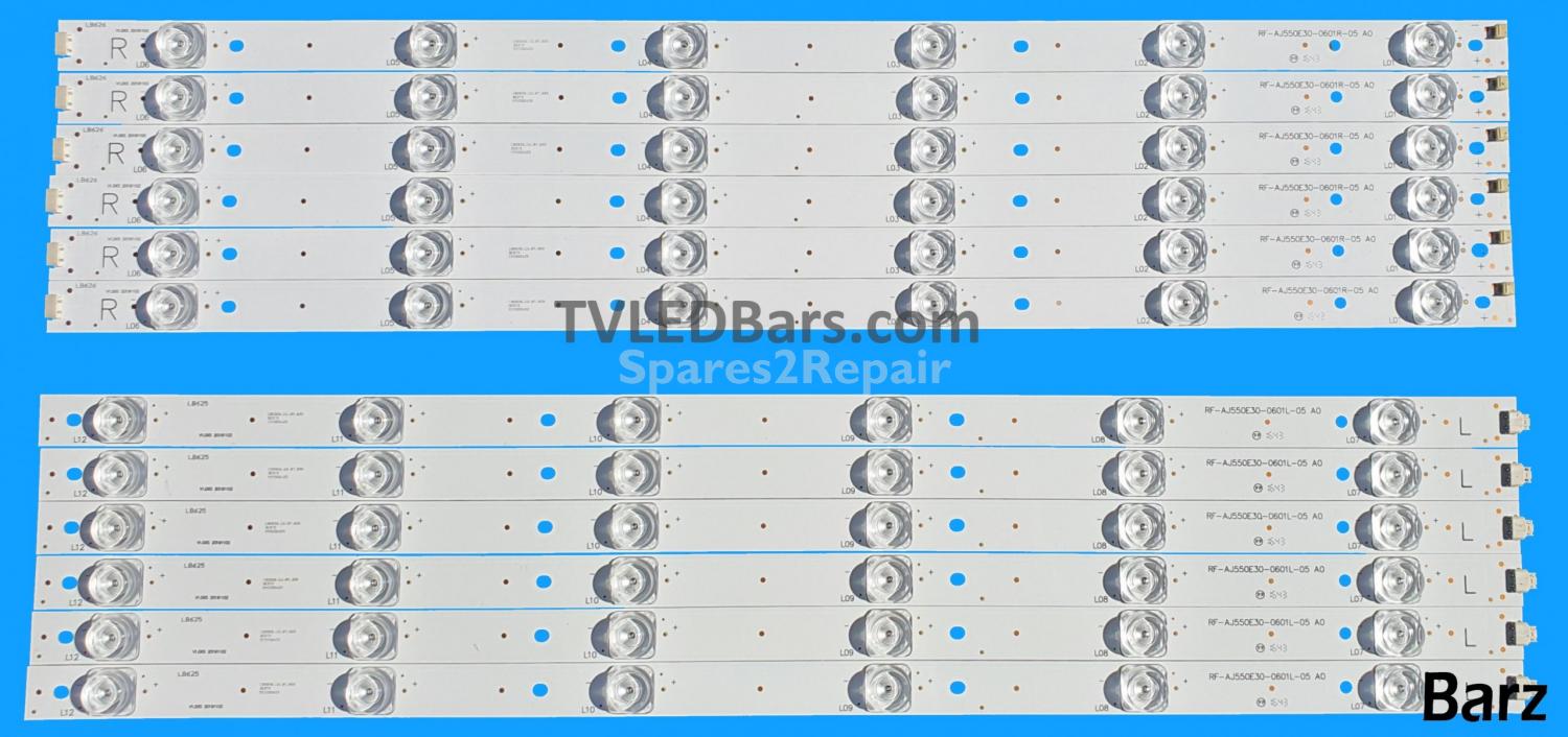 Barz LED Backlight Array Sharp HWV5553-01C HWV55162Y 55" LSC550FN13 LSC550HN02 RF-AJ550E30-0601R 0601L 12pcs