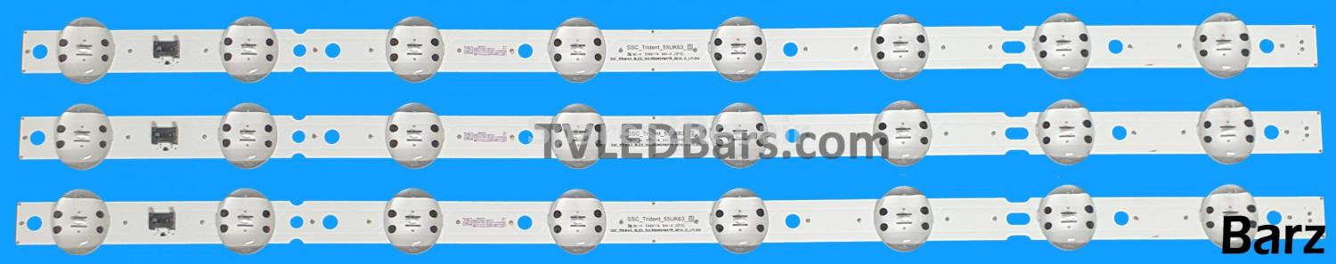 LG LED Backlight Array LG AGM76191301 AGF30214601 HC550DGG-ABUL SLUL NC550DGG-ABGX 55" SSC_TRIDENT_55UK63_S SVL550AS48AT5 3pcs