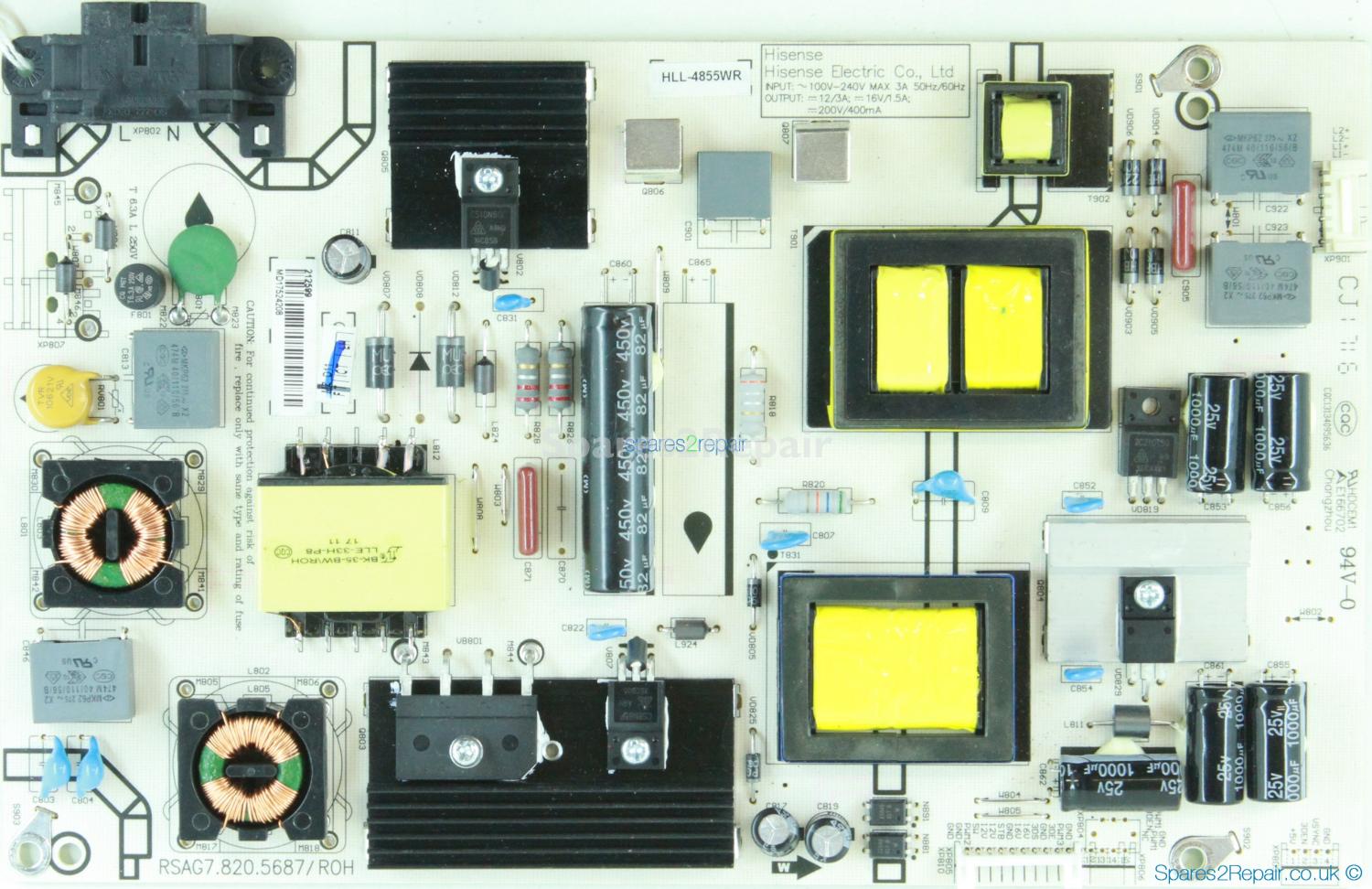 Hisense H43N5300UK - PSU - 212599 - HLL-4855WR - RSAG7.820.5687/ROH