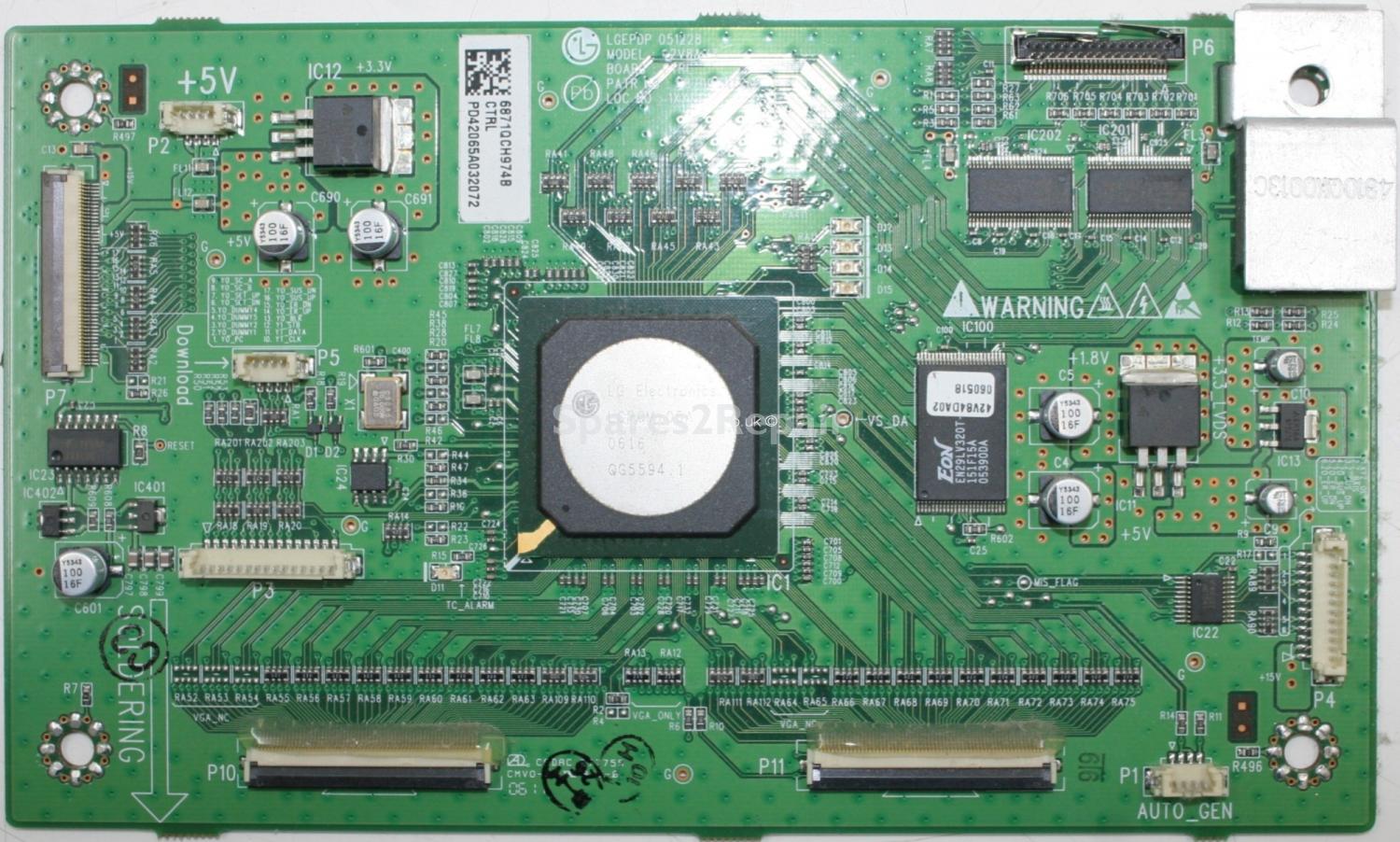 LG 42PC1DV-EC - LVDS - 6871QCH974B - 6870QCH106B - PDP 051228 - 42V8&X3 CTRL