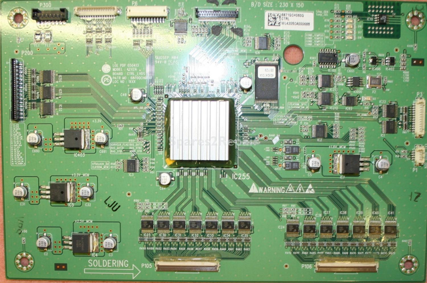 LG 42PXD-EB - 42X2A CTRL_LVDS - 6870QCH004P - PDP 050413