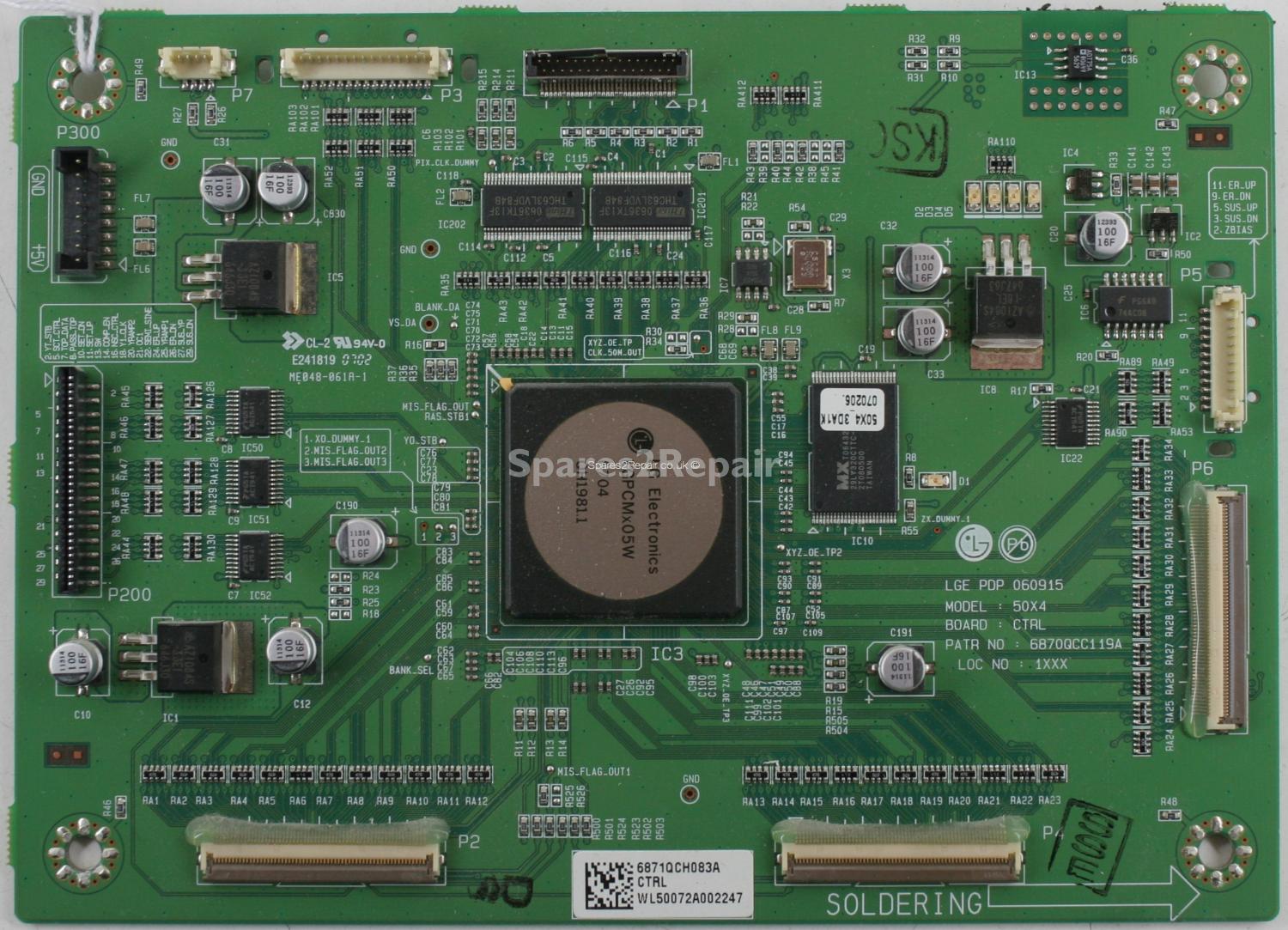 LG 50PC55 - Logic CTRL - 6870QCC119A - 6871QCH083A - PDP 060915 - 50X4 CTRL