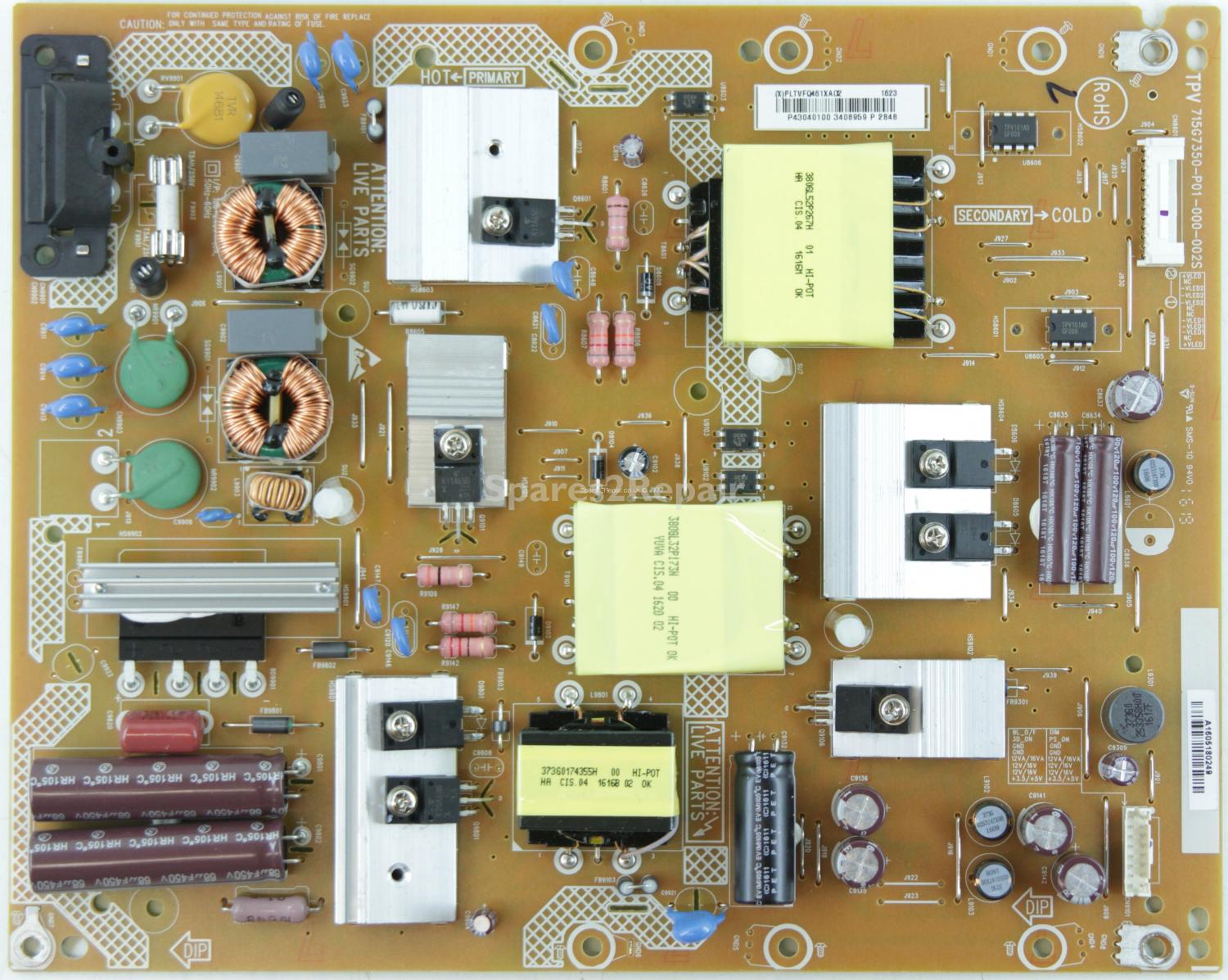 Philips 43PUS6401/12 - Power Supply - PLTVFQ461XA02 - 715G7350-P01-000-002S