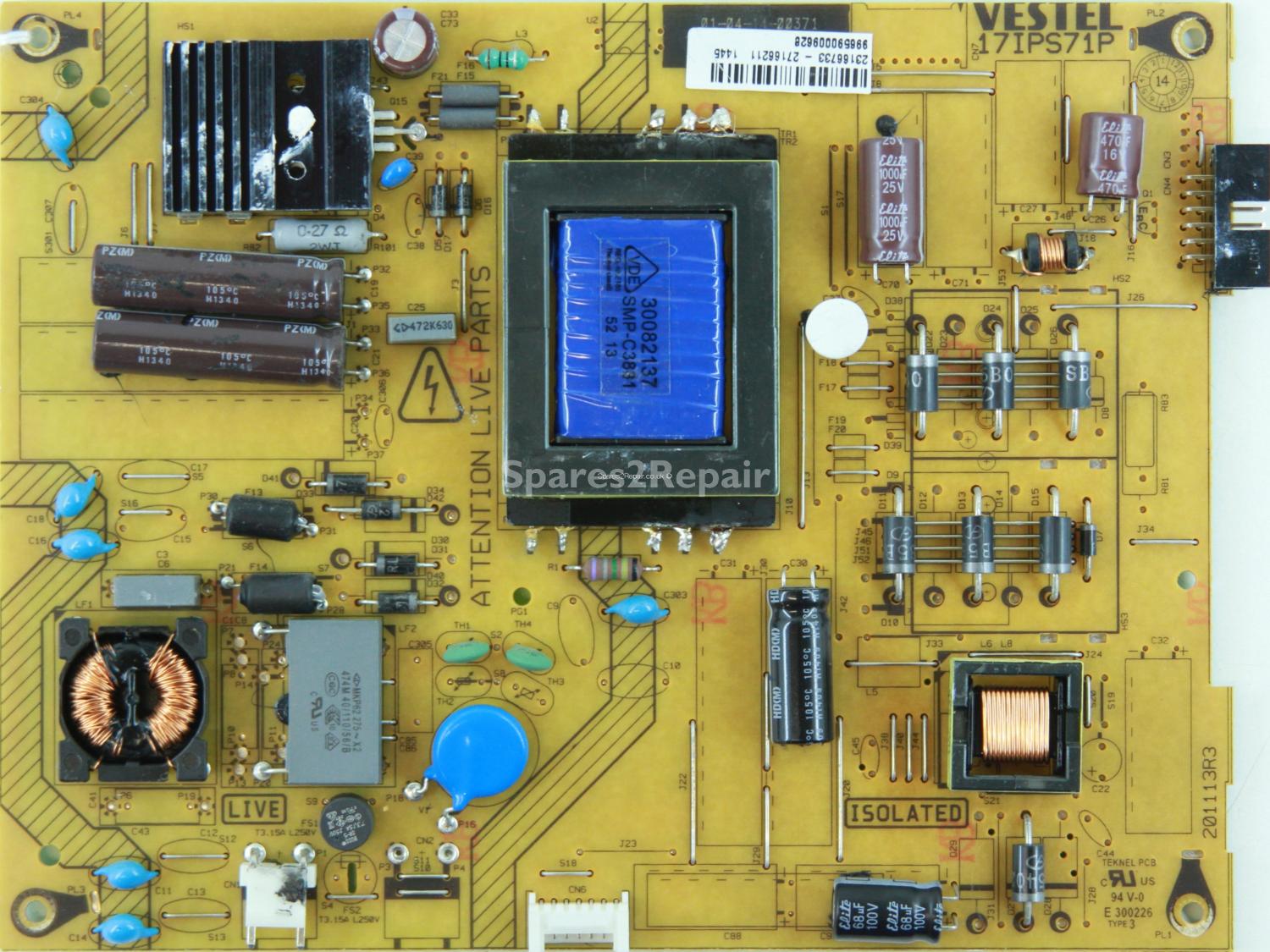 Philips 32HFL2809D/12 - Power Supply - 23166733 - 17IPS71P - 201113R3