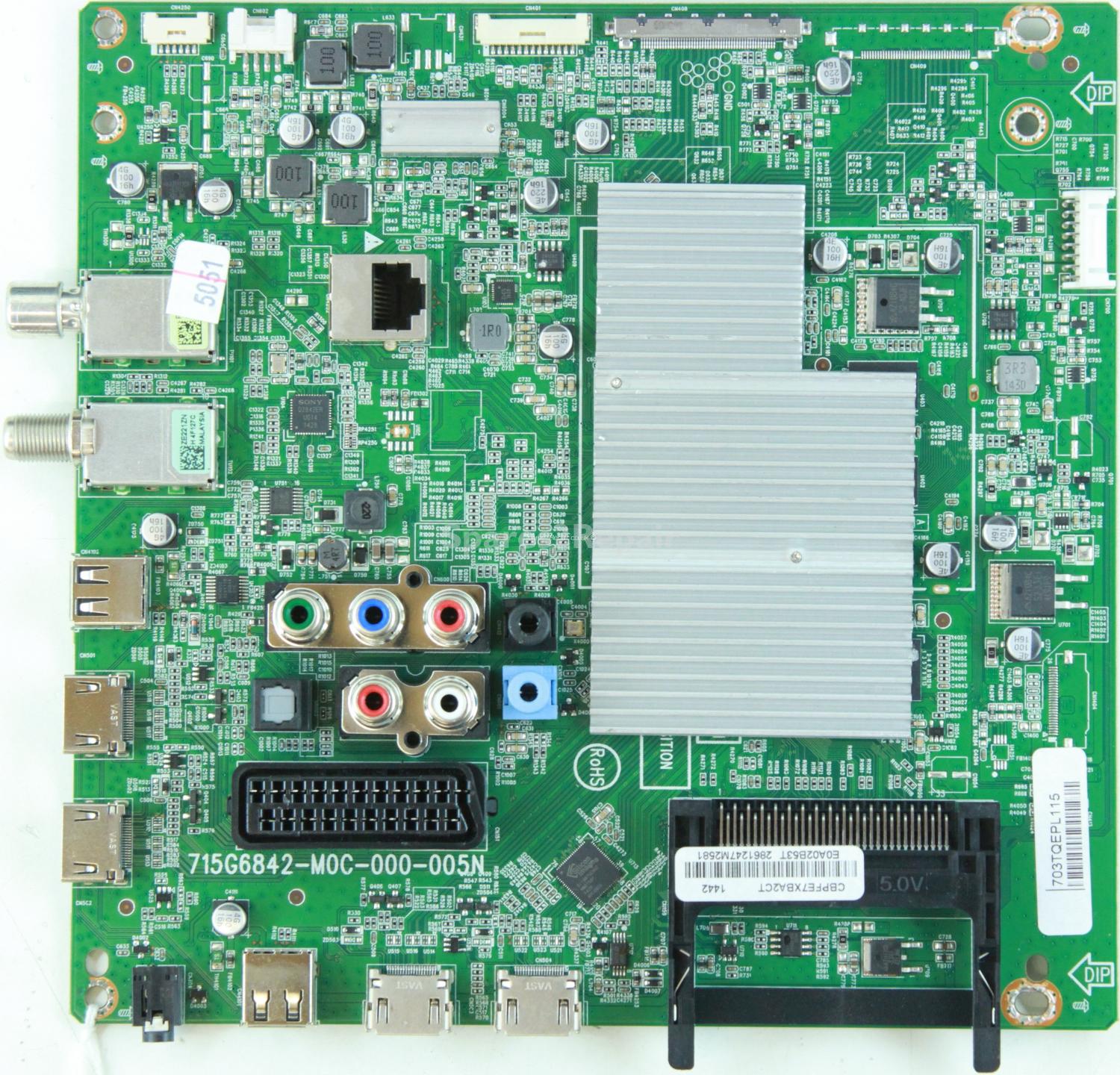 Philips 50PUS6809/12 - Main AV - 715G6842-M0C-000-005N - 703TQEPL115 - CBPFE7XBA2CT