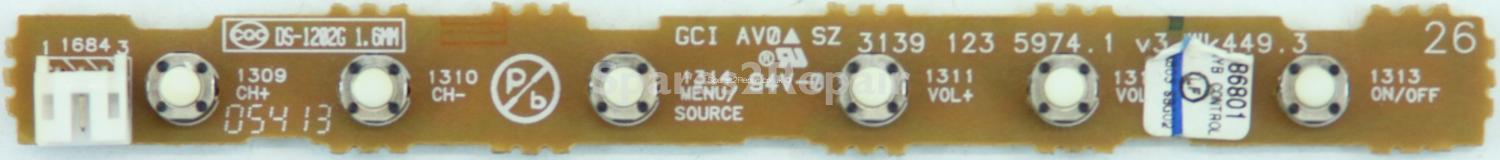 Philips 32PF5520D/10 - Buttons - 3139 123 5974.1 V3 - WK449.3