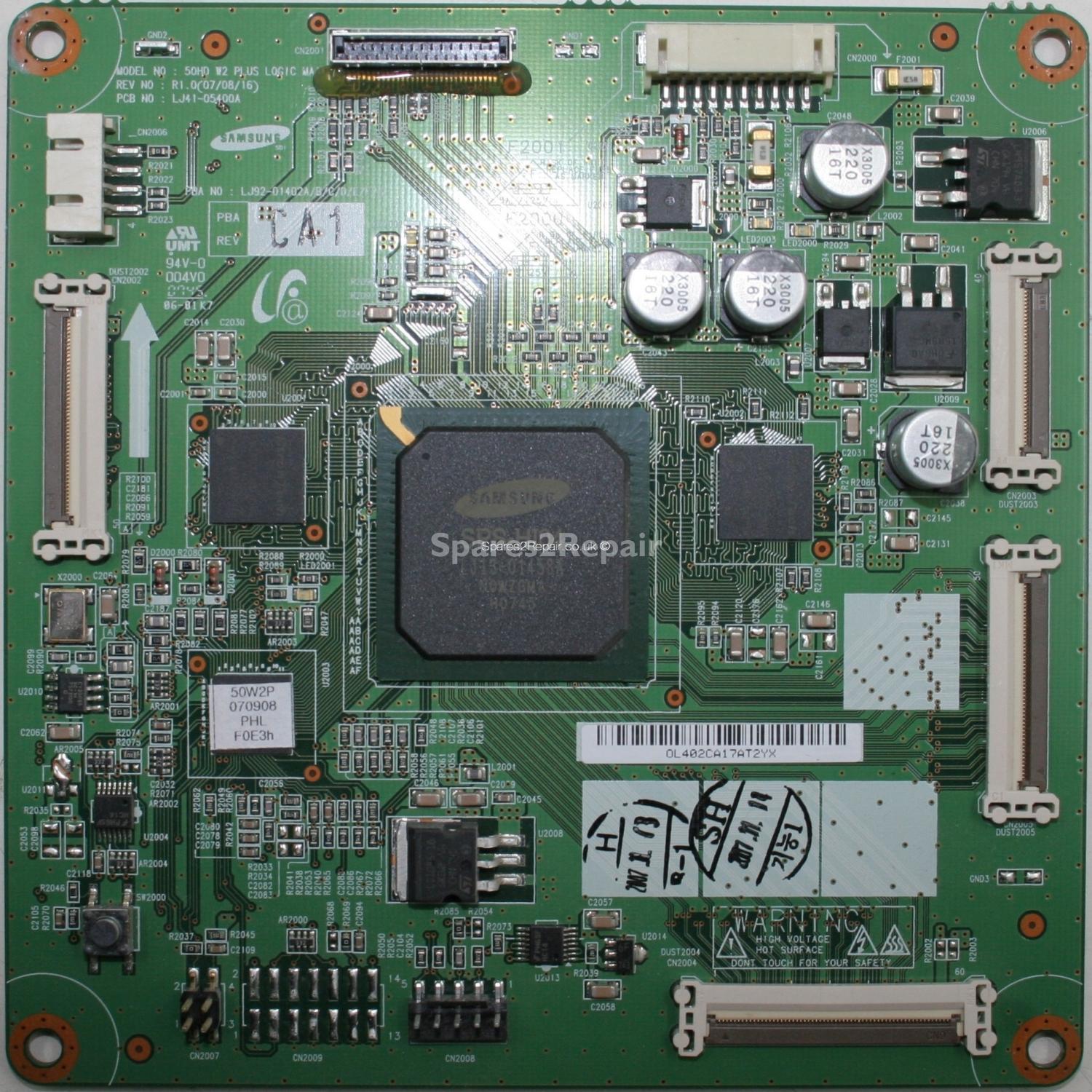 Philips 50PFP5532D/05 - Logic Ctrl - LJ92-01402C A1 - LJ41-05400A R1.0 - 50HD W2 PLUS LOGIC MAIN