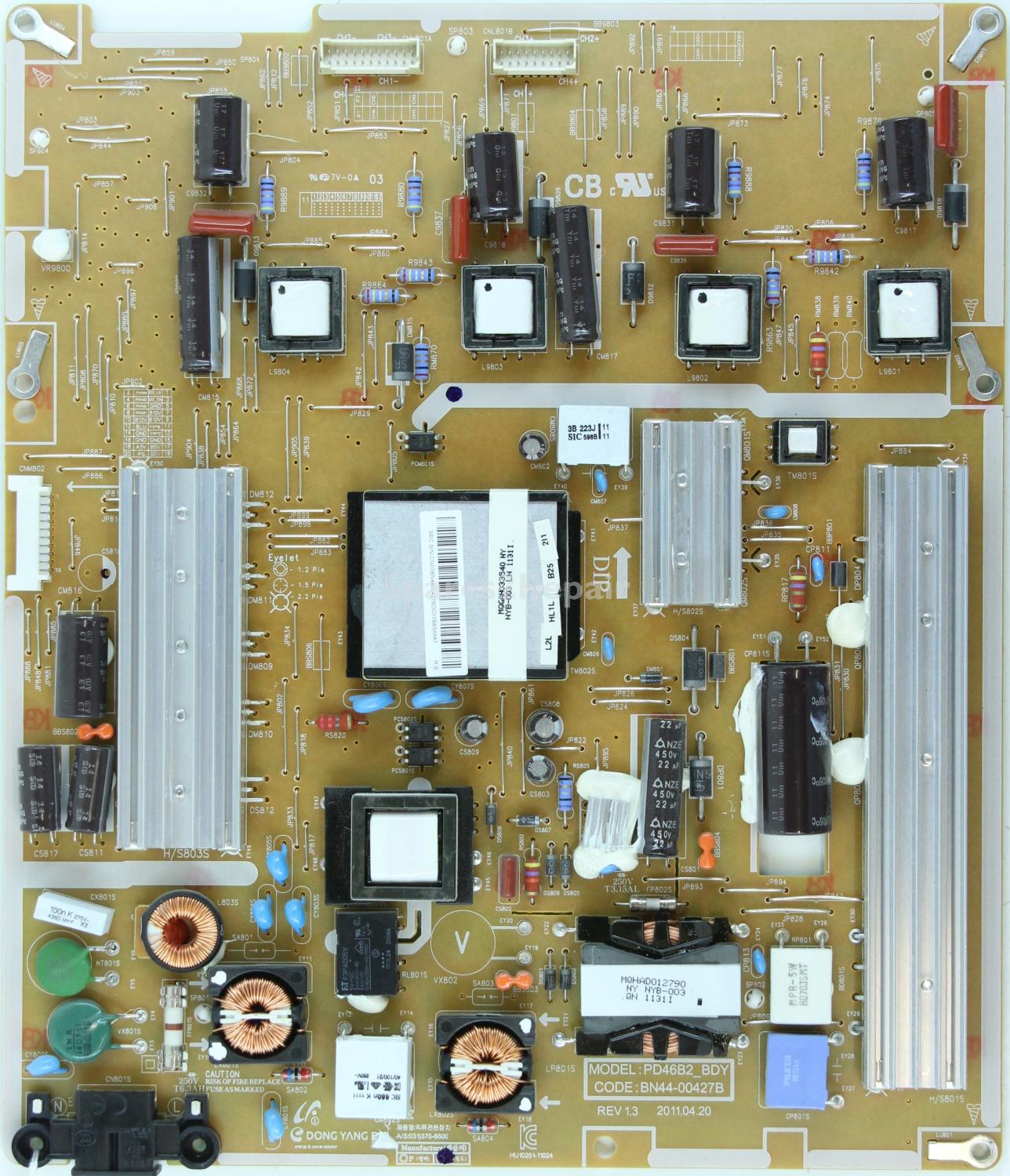 Samsung UE46D7000 - PSU - BN44-00427B - PD46B2_BDY - REV 1.3