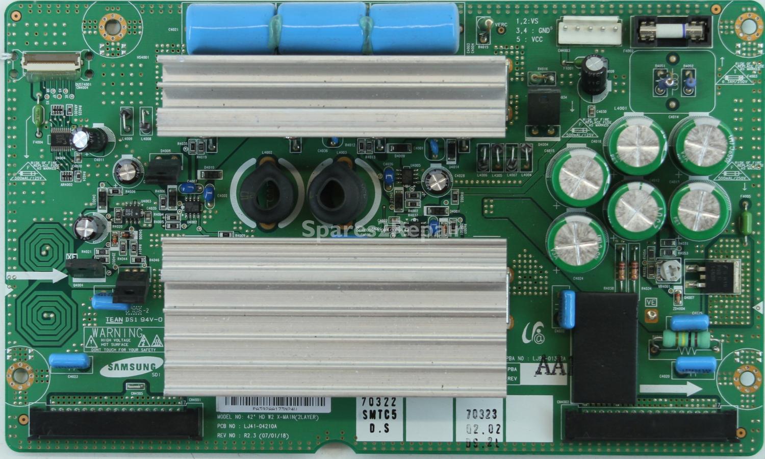 Samsung PS-42Q97HD - XSUS - LJ41-04210A REV 2.3 - LJ92-01392A A1 - 42HD W2 X-MAIN