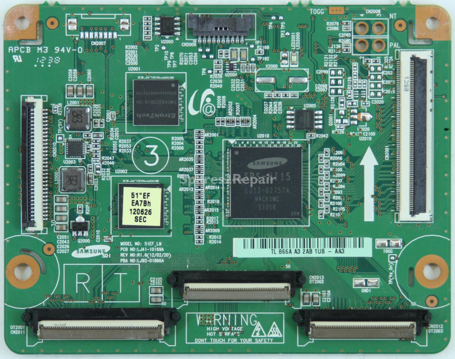 Samsung PS51E550D1KX - Logic CTRL - LJ92-01866A A3 - LJ41-10169A - REV R1.6 - 51EF_LM