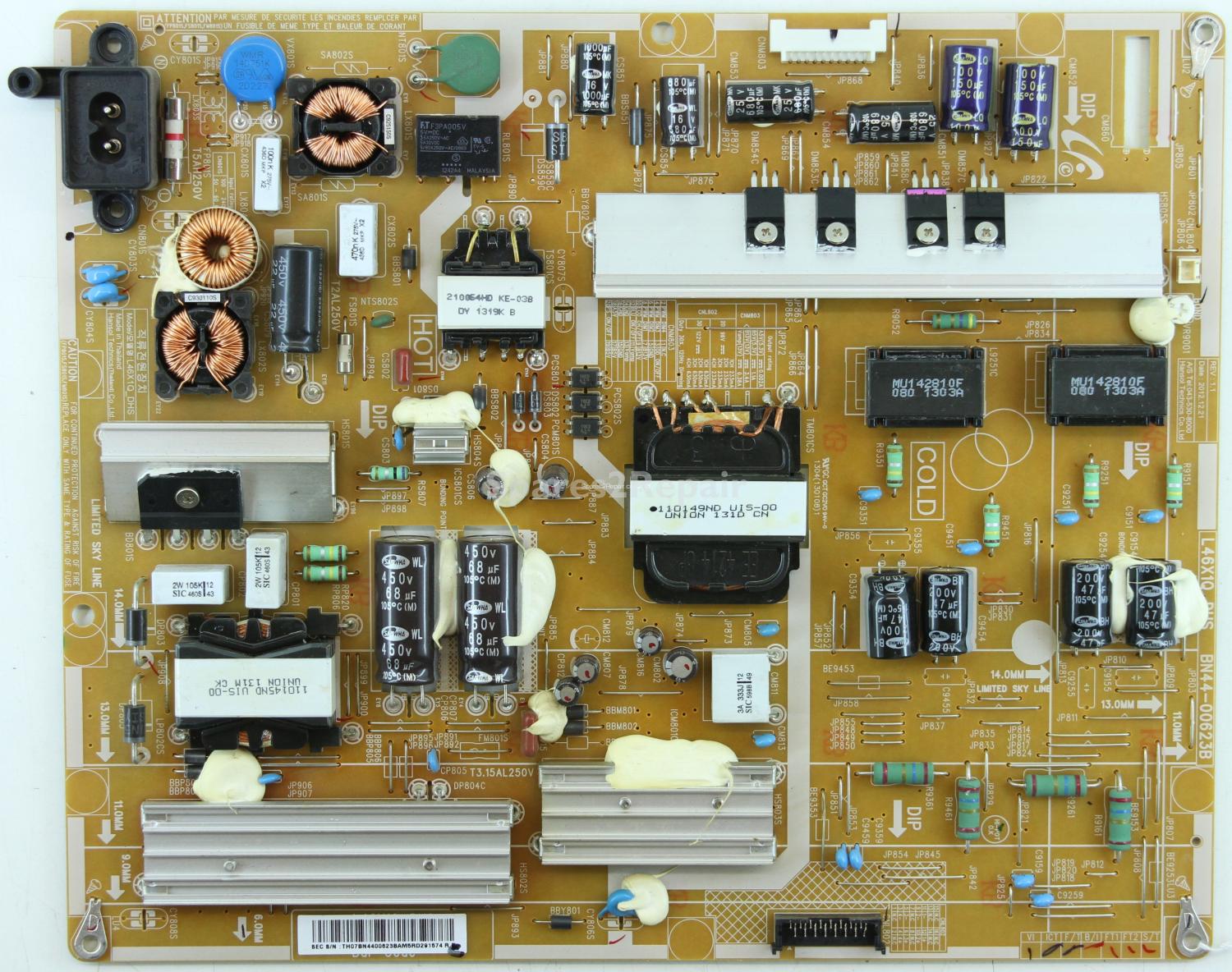 Samsung UE46F6500SB - PSU - BN44-00623B - REV:1.1 - L46X1Q DHS