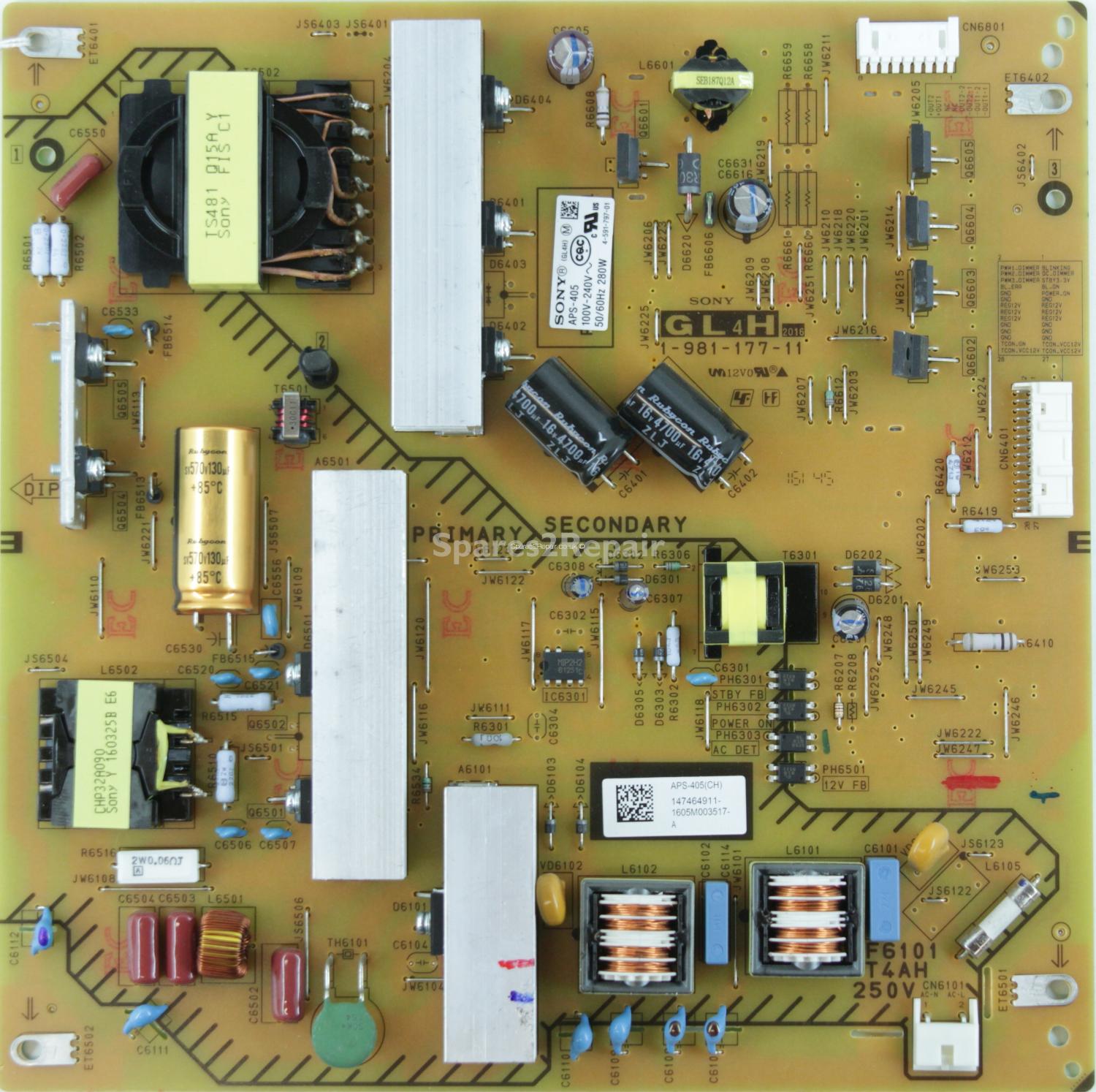 Sony KD-43XD8077 - Power Supply - 1-981-177-11 - 147464911 - 4-591-797-01 - APS-405 - APS-405(CH)